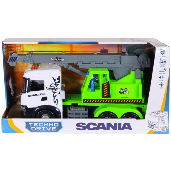 Фото - Наземная спецтехника TechnoDrive Mid Truck – АВТОКРАН SCANIA (свет, звук) (3006KS)